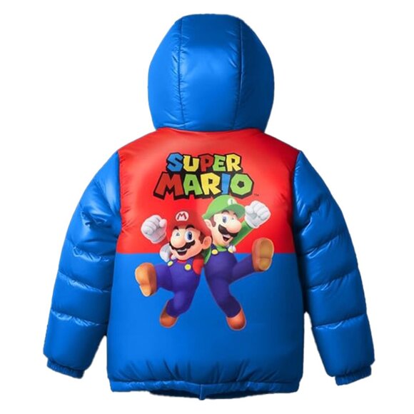 Nintendo Super Mario Bros Boy Winter Puffer Jacket Mario Kart Graphic Print 8 - Picture 6 of 6